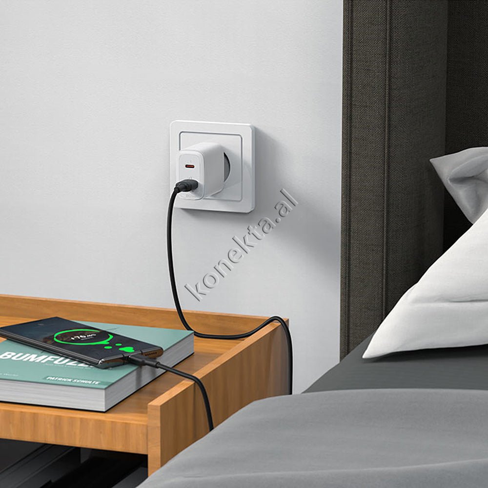 AceFast Adaptor Karikimi 20W Me Porte USB Dhe Type-C - Thumbnail 8