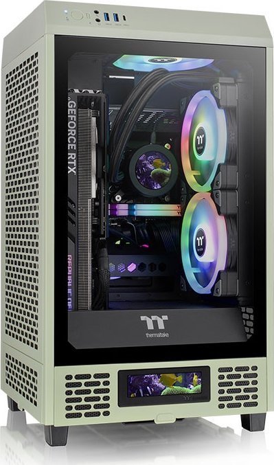 Thermaltake The Tower 200 Case, Matcha Green, Mini Tower - Thumbnail 2