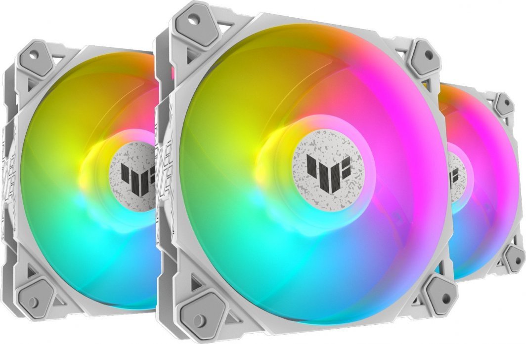 ASUS TUF Gaming TF120 ARGB Fan, 3 Pieces, White - Image 1