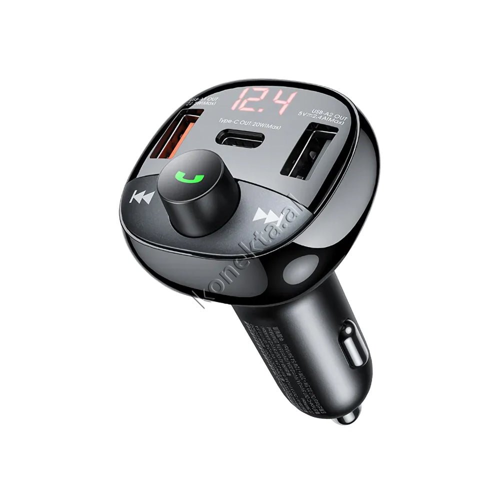 Remax Car Charger with MP3 and Bluetooth, 54.5W, 3 Charging Ports, TF Card - Thumbnail 6