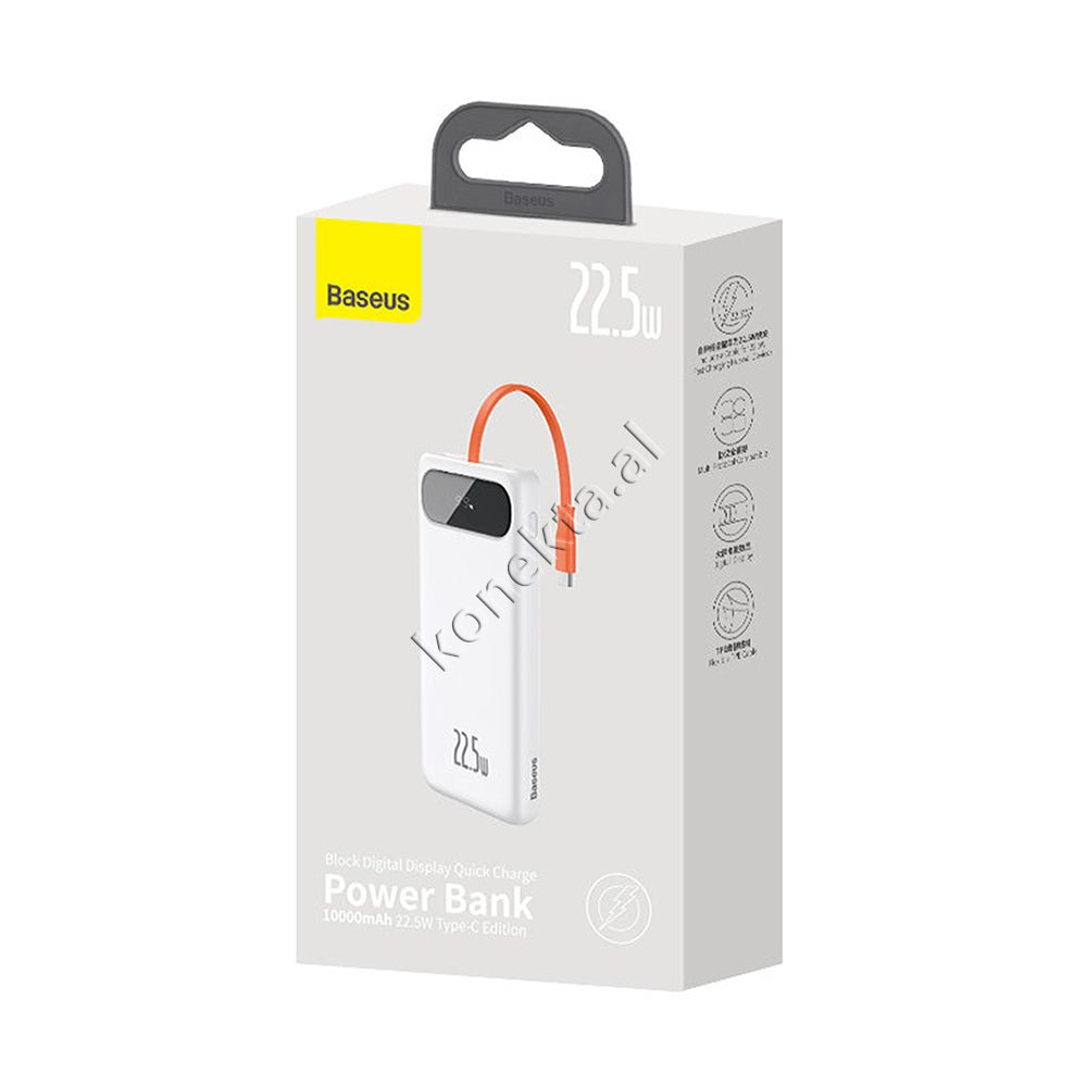 Baseus Battery, 10000mAh & 20000mAh, Black / White, 2 Ports and 1 Type-C Cable - Thumbnail 2