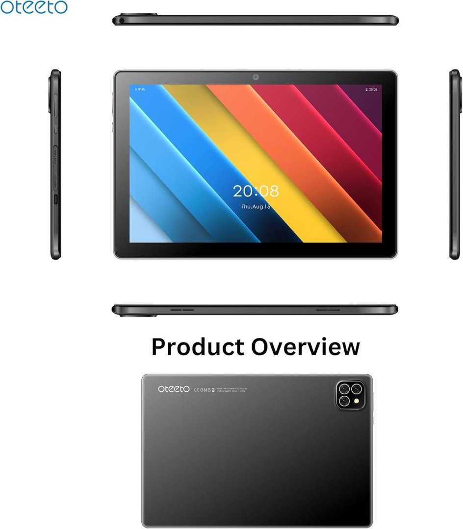 Oteeto TAB10 Pro Tablet, 8GB RAM, 512GB Storage - Thumbnail 4