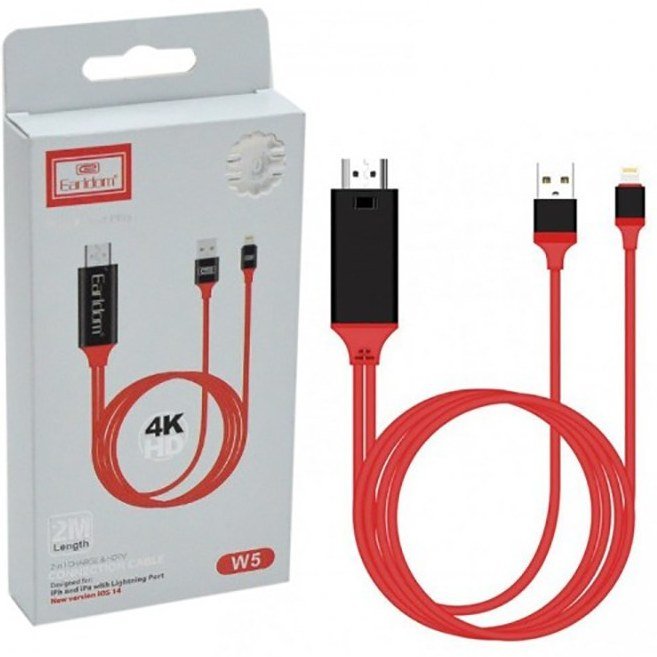 Earldom W5 Cable, HDMI / Lightning, 2 meters - Thumbnail 3