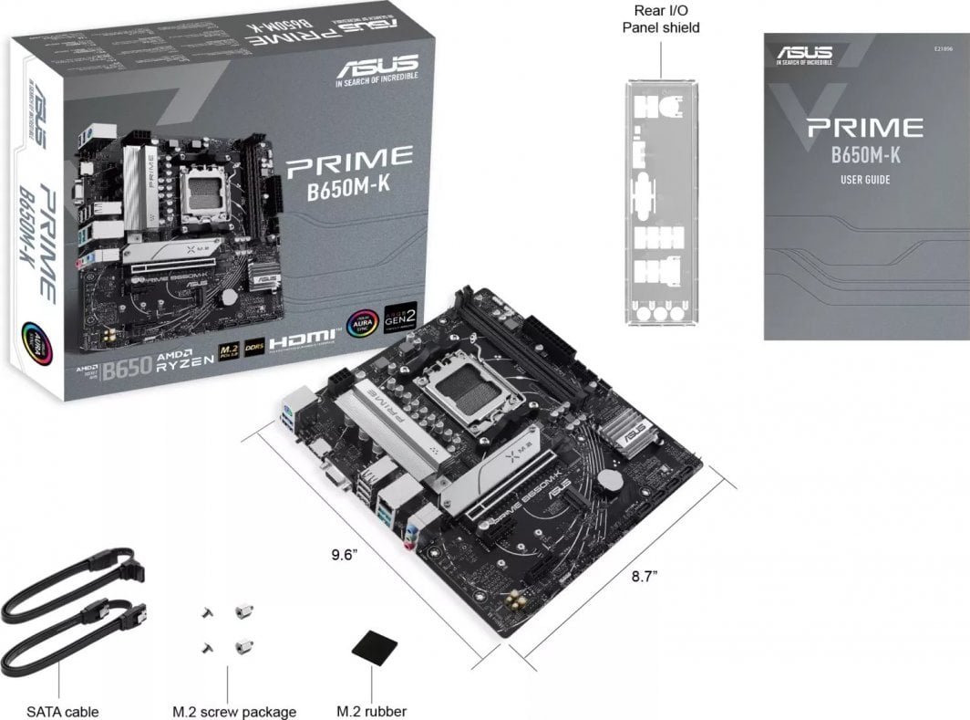 ASUS PRIME B650M-K Motherboard, 96GB - Thumbnail 7