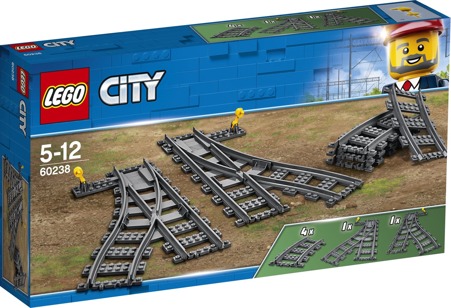 LEGO City 60238 Set, Shina për tren, 8 copa - Image 1