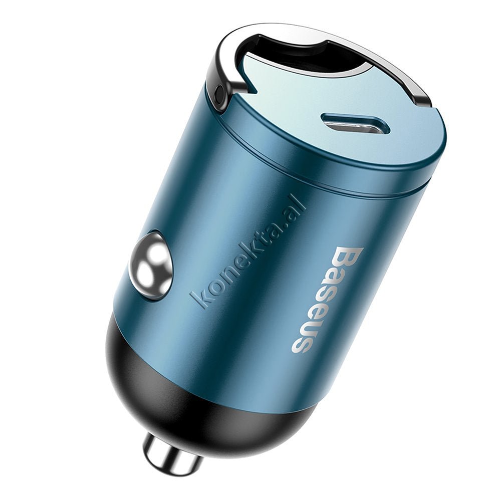 Baseus Mini Car Charger, Grey / Blue - Thumbnail 13