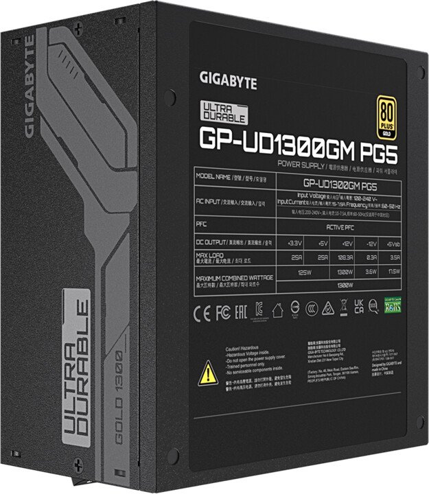 Gigabyte UD1300GM PG5 Power Supply, 1300W - Thumbnail 6