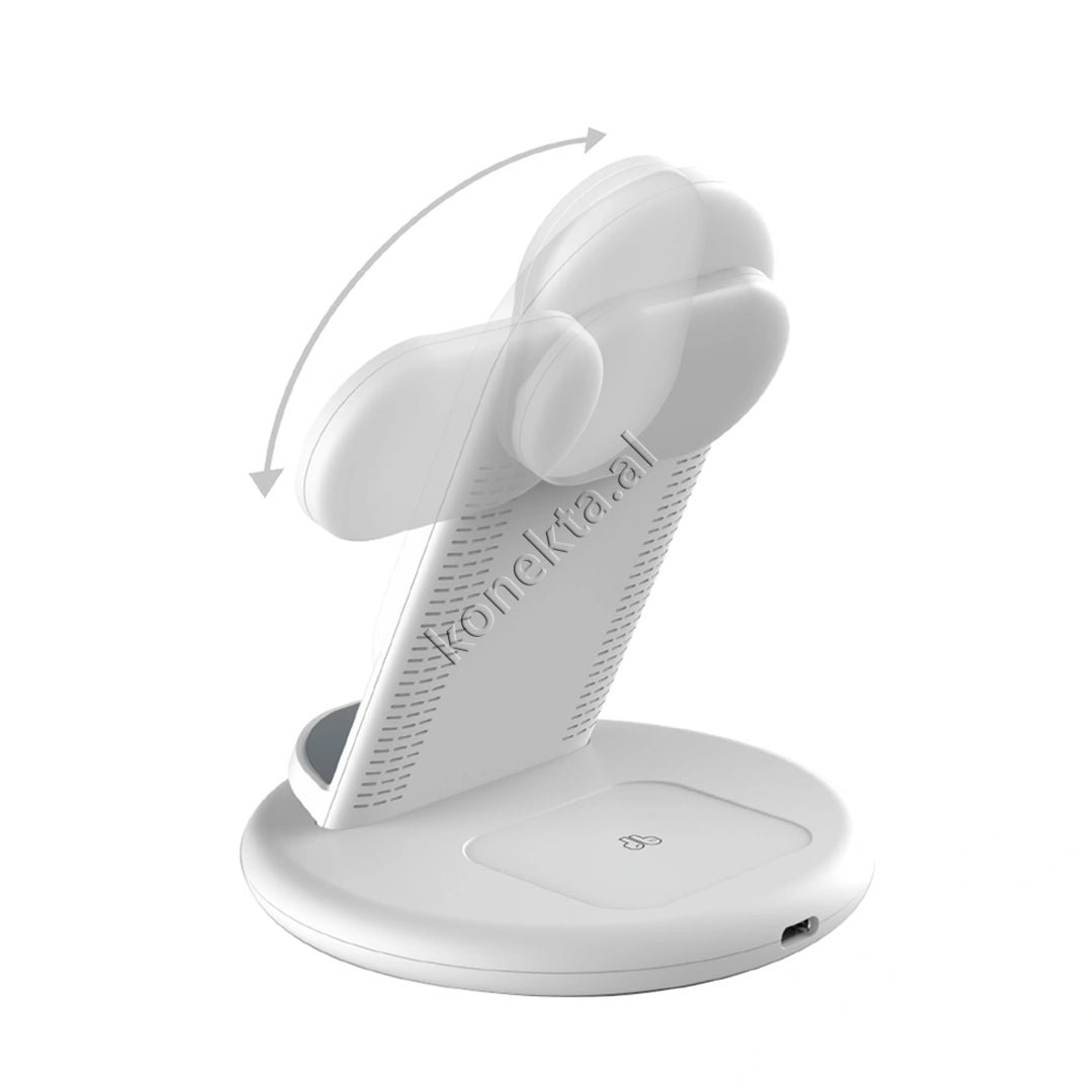 WiWU Wireless Charger, 15W, 3 Charging Spots, Black - Thumbnail 2