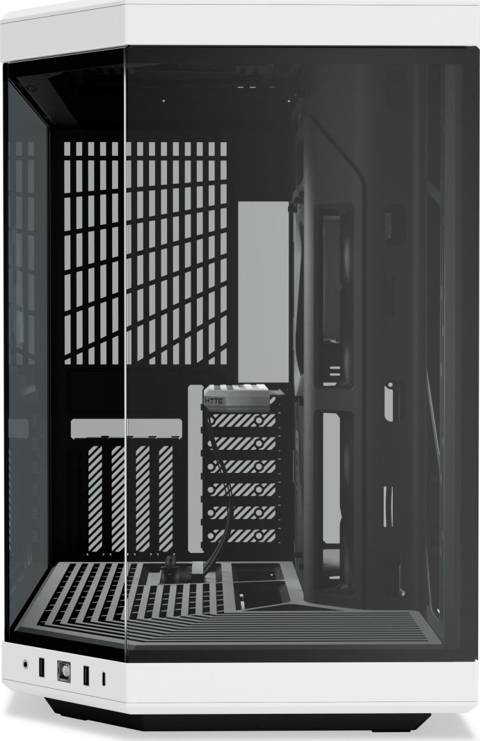 Hyte Y70 Case, Black and White, Midi Tower - Thumbnail 2