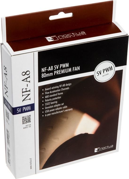 Noctua NF-A8 5V PWM Fan, 80 mm - Thumbnail 6