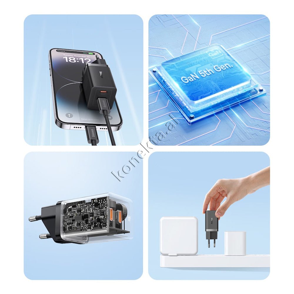 Baseus 40W Fast Charge Adapter, 2 Port Type-C - Thumbnail 17