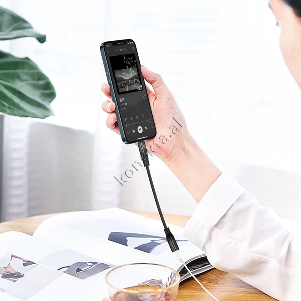 XO Lightning to Aux 3.5mm Adapter, Black - Thumbnail 5