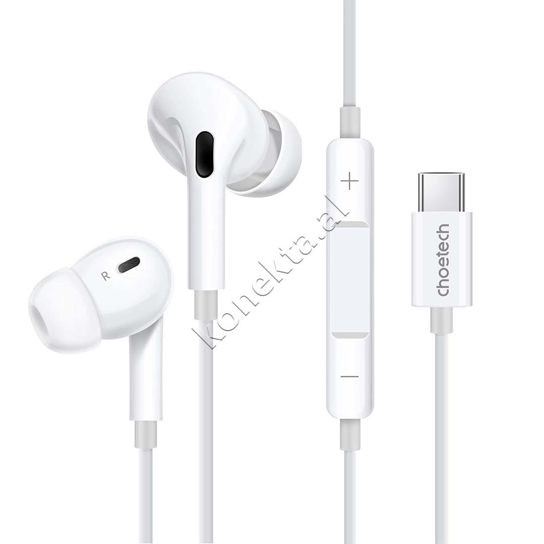 Choetech Wired Earphones, Silicone, Type-C Cable - Thumbnail 2