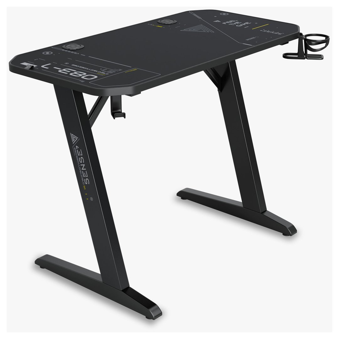 SENSE7 Nomad Cybernetic Table, 100cm x 50cm, Black - Image 1