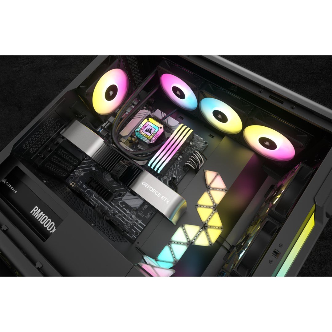 Corsair iCUE H150i ELITE CAPELLIX XT Cooler, 12 cm, Black - Thumbnail 7