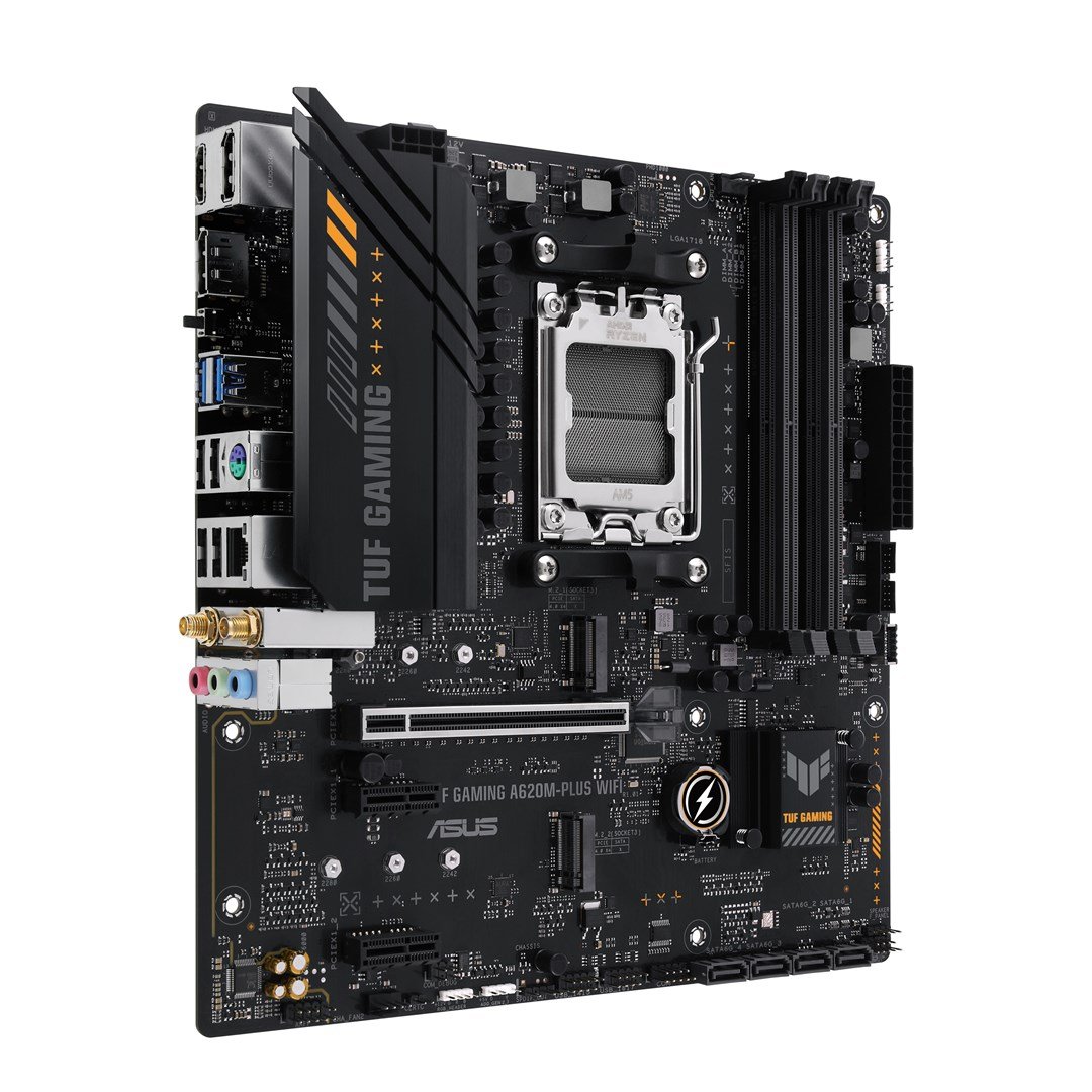 ASUS TUF Gaming A620M-PLUS WiFi AMD A620 Socket AM5 micro ATX Motherboard - Thumbnail 7