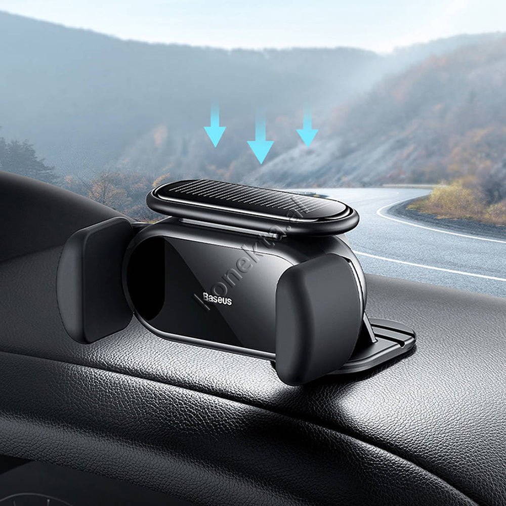 Baseus Car Phone Holder with Sensor Grip and Solar Panel - Thumbnail 15