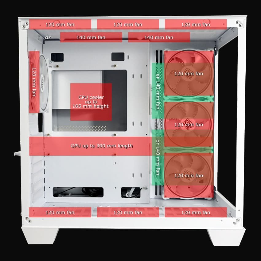 LC-807W-ON Stormwatch_X Midi-ATX Case, White - Thumbnail 9