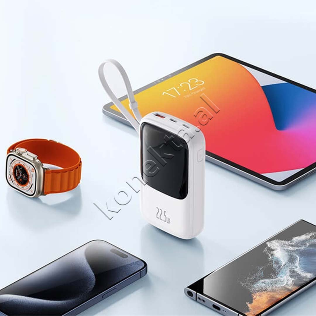 Baseus Wireless Power Bank, 10000mAh, 22.5W, White - Thumbnail 5