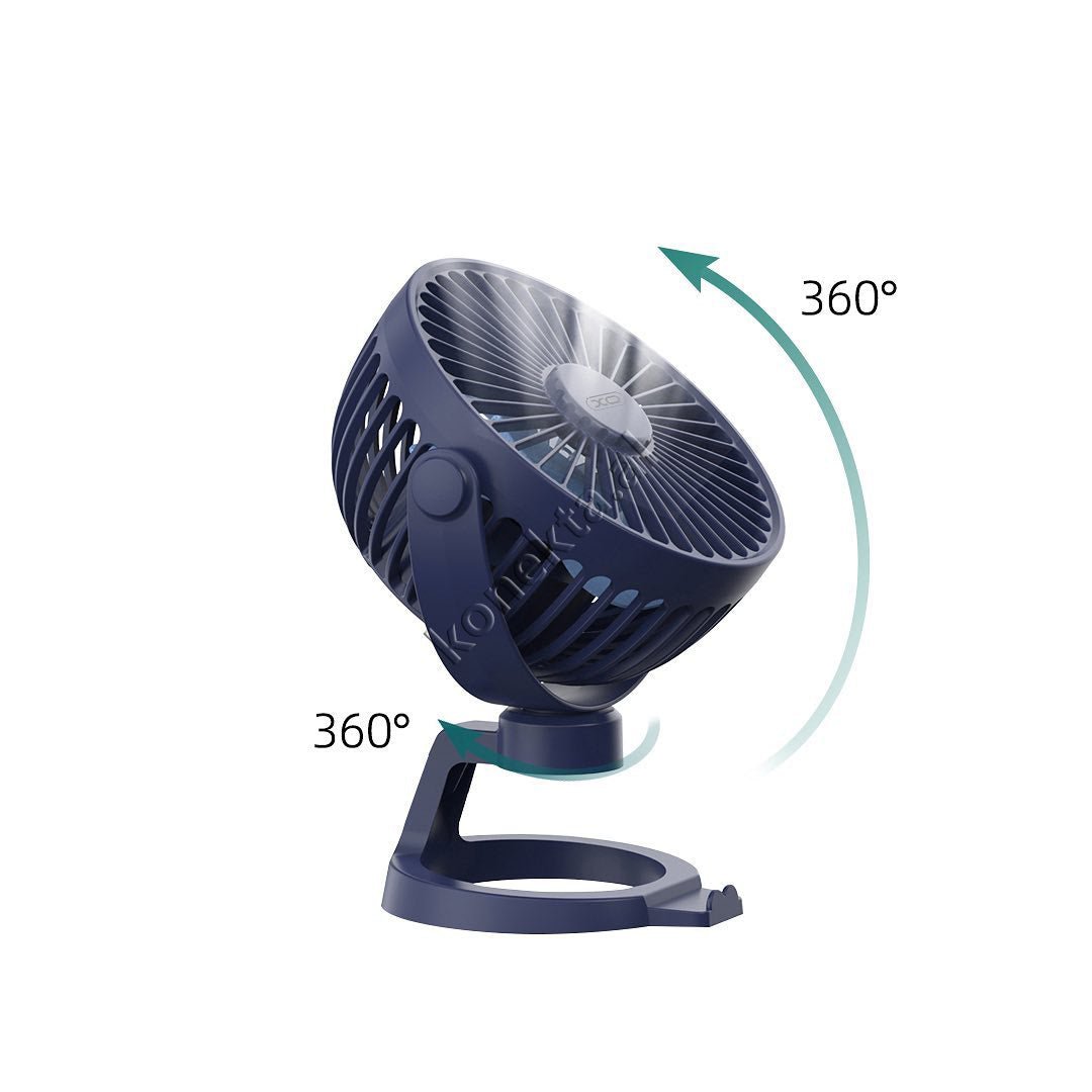 XO Freskuese Rechargeable Fan, White, 2400mAh - Image 1