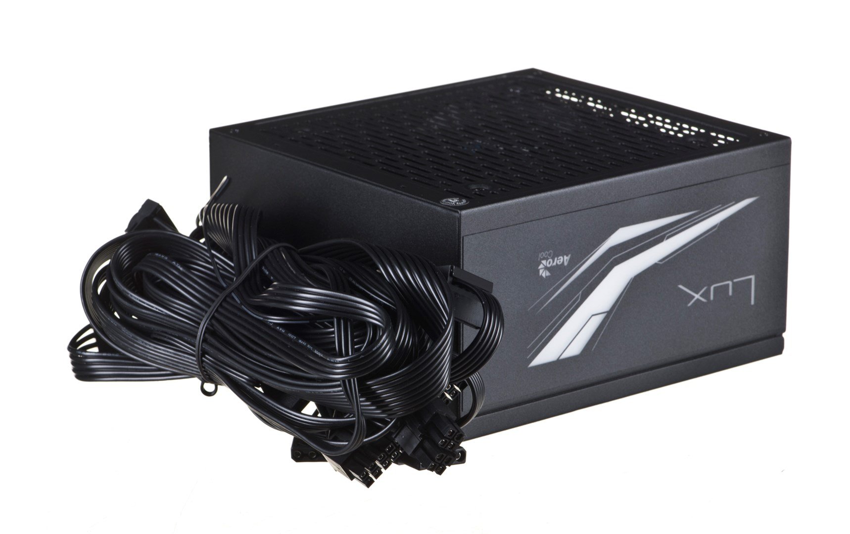 AeroCool LUX RGB 550W Power Supply, 80Plus Bronze, 12cm, Black - Thumbnail 4