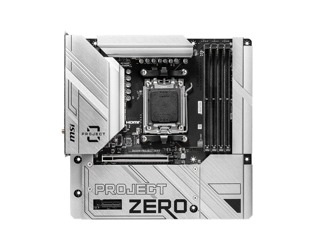 MSI B650M Project Zero Motherboard, B650, AM5 - Image 1