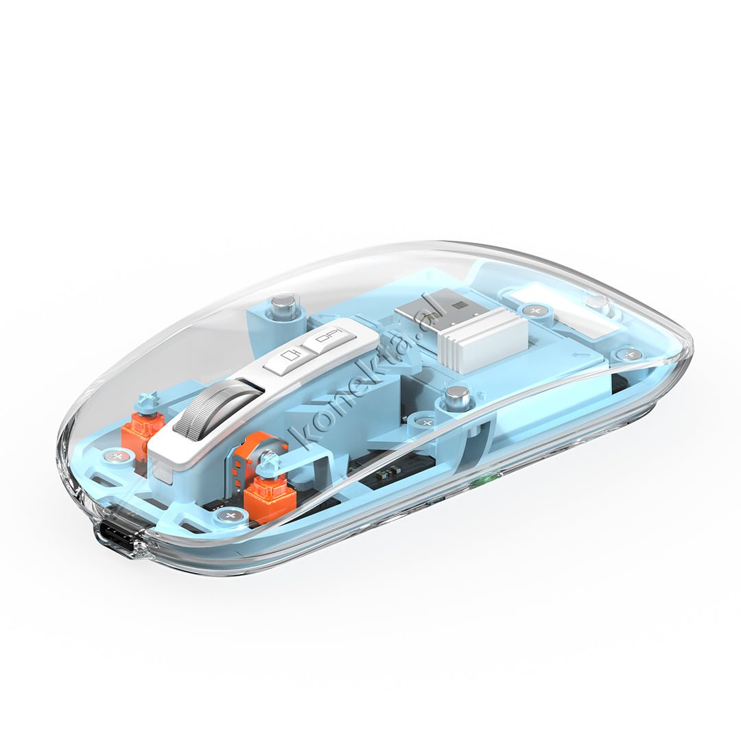 Baseus Wiwu Wireless Mouse, Dark Gray / Light Blue - Thumbnail 3