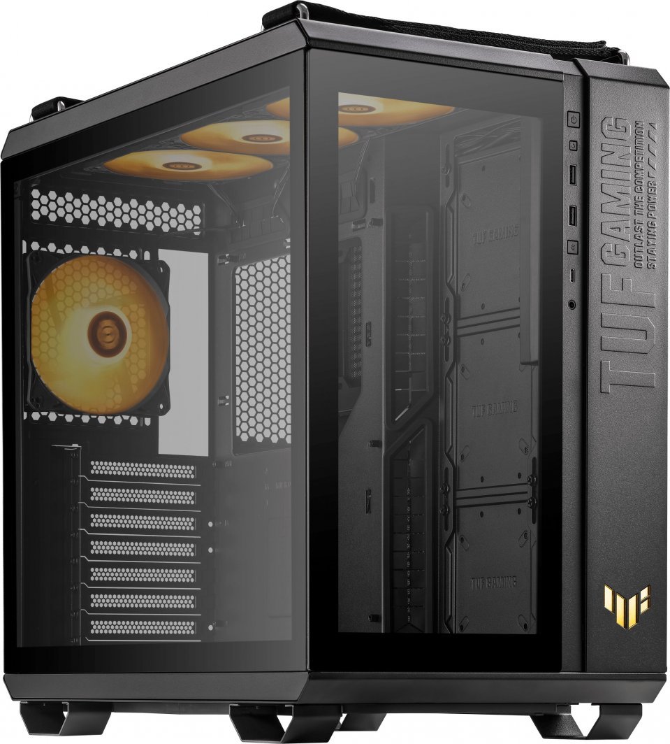 Asus TUF Gaming GT502 PLUS TG ARGB Case, Black, Midi Tower - Image 1