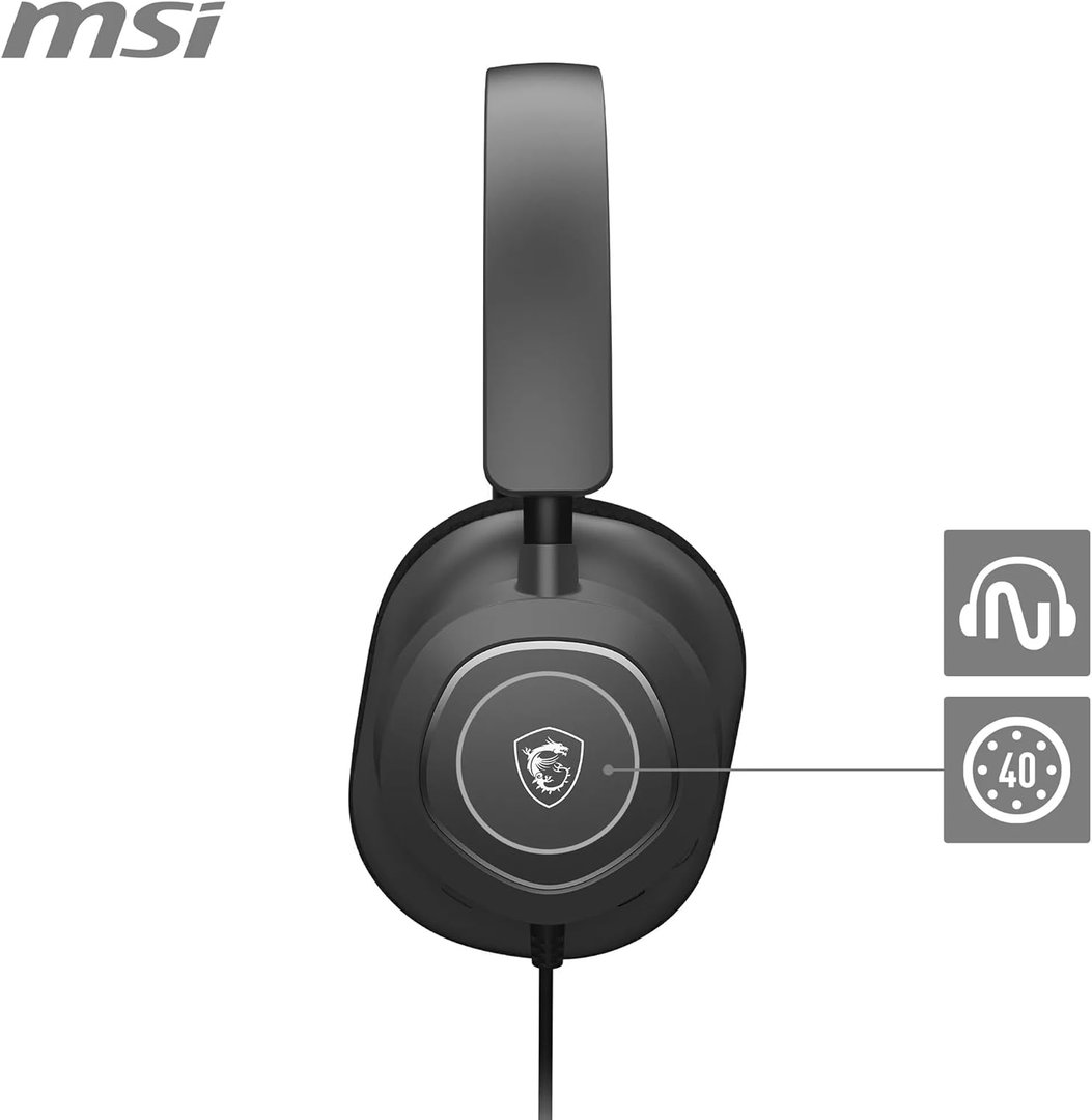 MSI Maestro 300 Headset, Black - Thumbnail 8