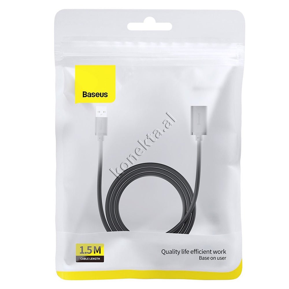 Baseus USB 3.0 Extension Cable, Black, 1.5m - Thumbnail 2