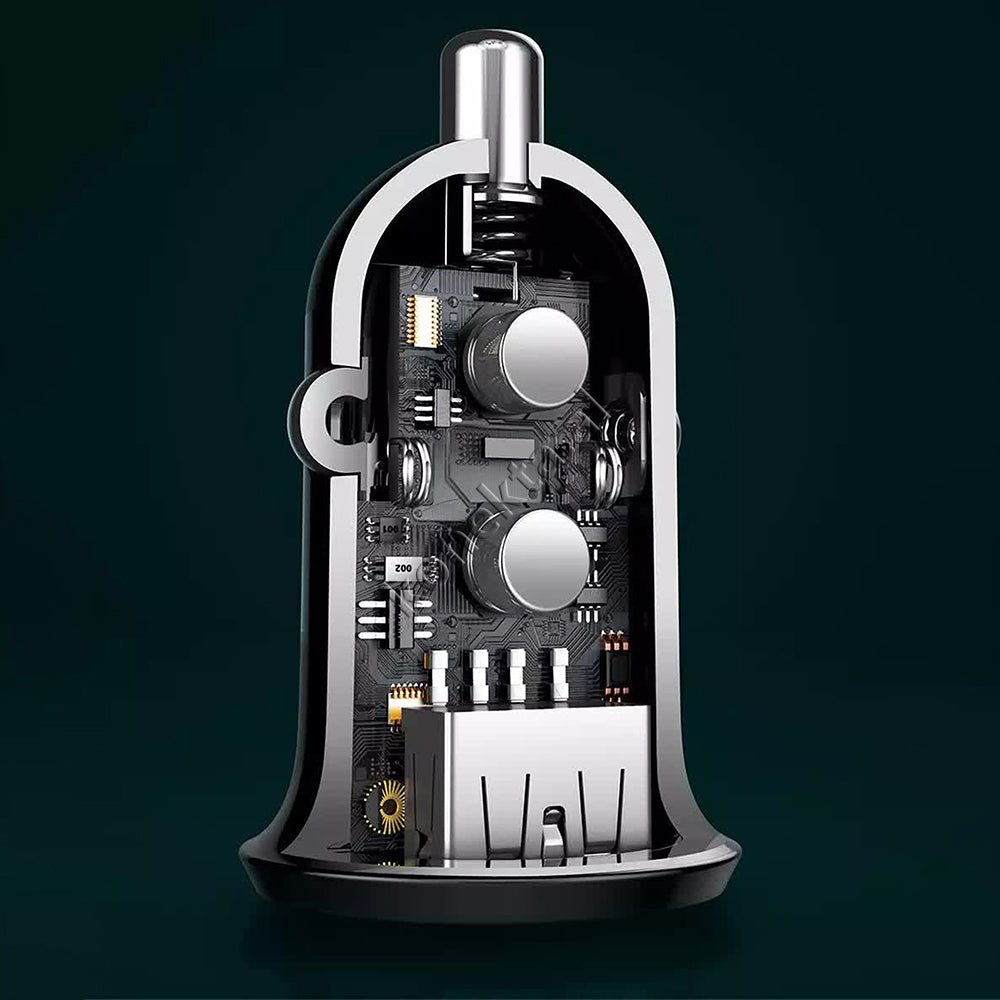 Baseus Car Charger, Black, Dual Port 4.8A - Thumbnail 7