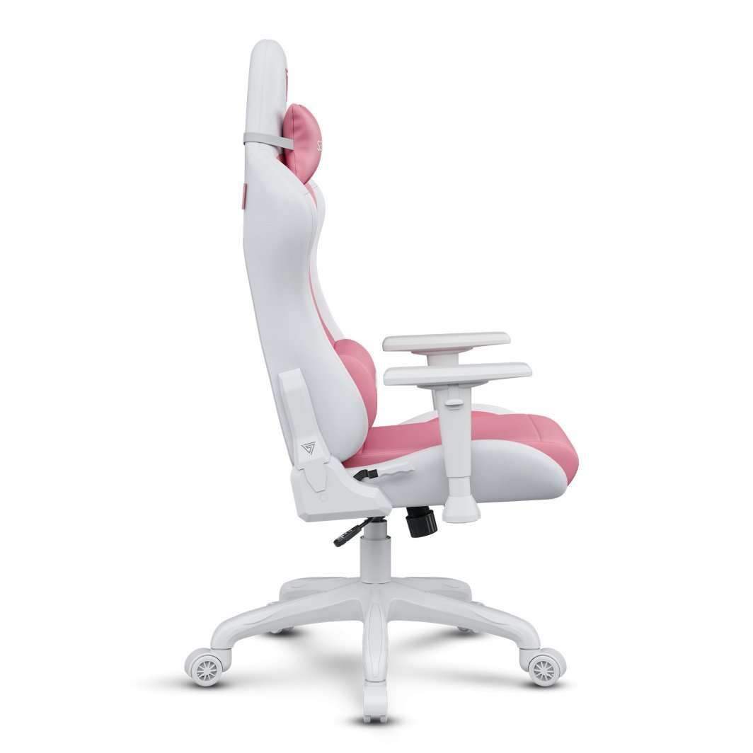 SENSE7 Spellcaster FUKU Chair, Material+Leather, Pink/White - Thumbnail 4