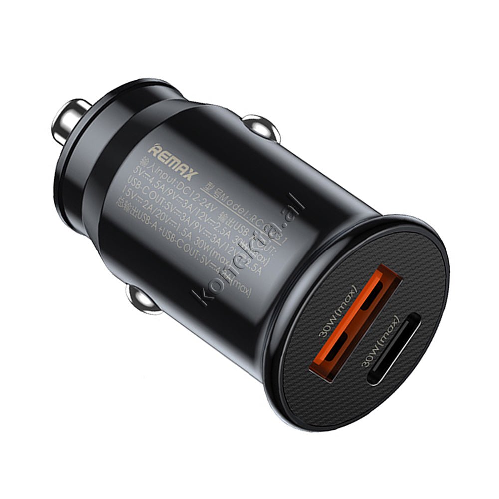 REMAX 30W Fast Charge Adapter, Black / White - Image 1