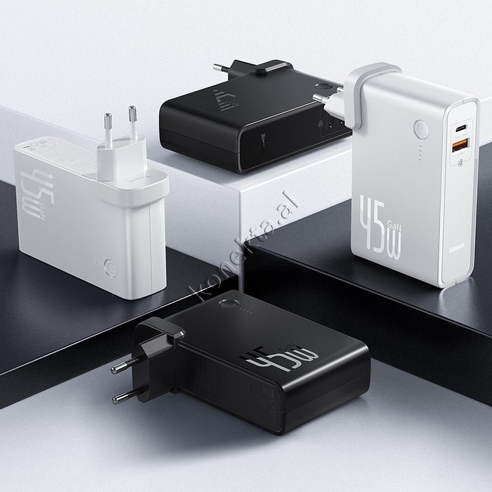 Baseus 2 in 1 Charger and Power Bank, 45W, 10000mAh, Black - Thumbnail 7