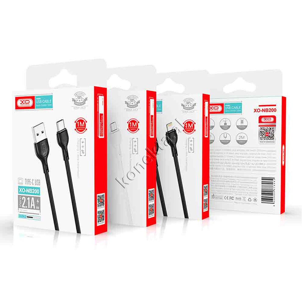 XO USB Cable, 1m, Lightning / Type-C / Micro - Thumbnail 2