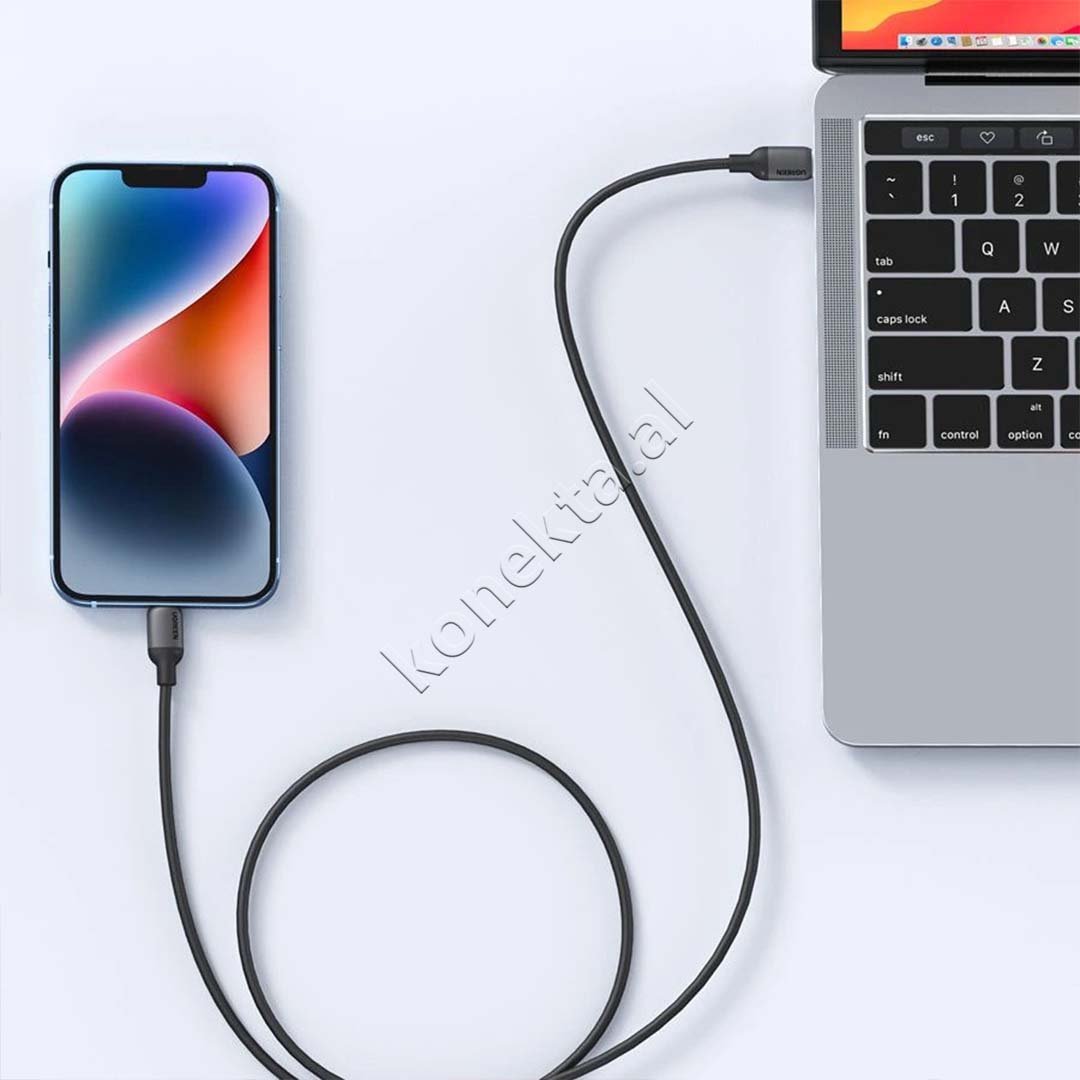UGreen USB-C to Lightning Cable, 20W, 1m, Grey - Thumbnail 5
