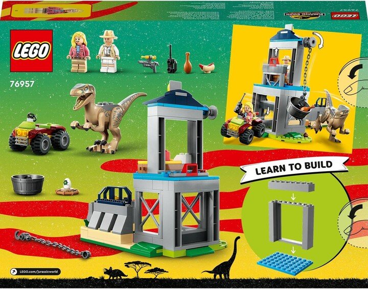 LEGO Jurassic World 76957 Velociraptor Escape Set, 137 pjesë - Thumbnail 7