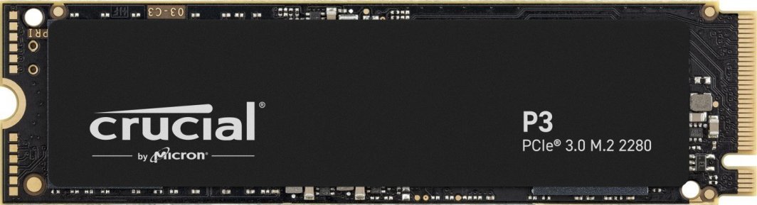 Crucial P3 SSD, 2TB, M.2 2280 PCI-E x4 Gen3 NVMe - Image 1
