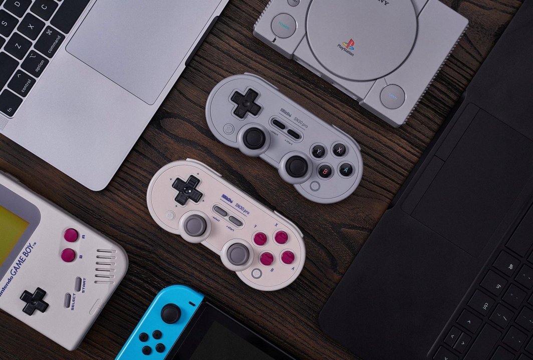 8BitDo SN30 Pro Controller, Wireless, Grey - Thumbnail 5