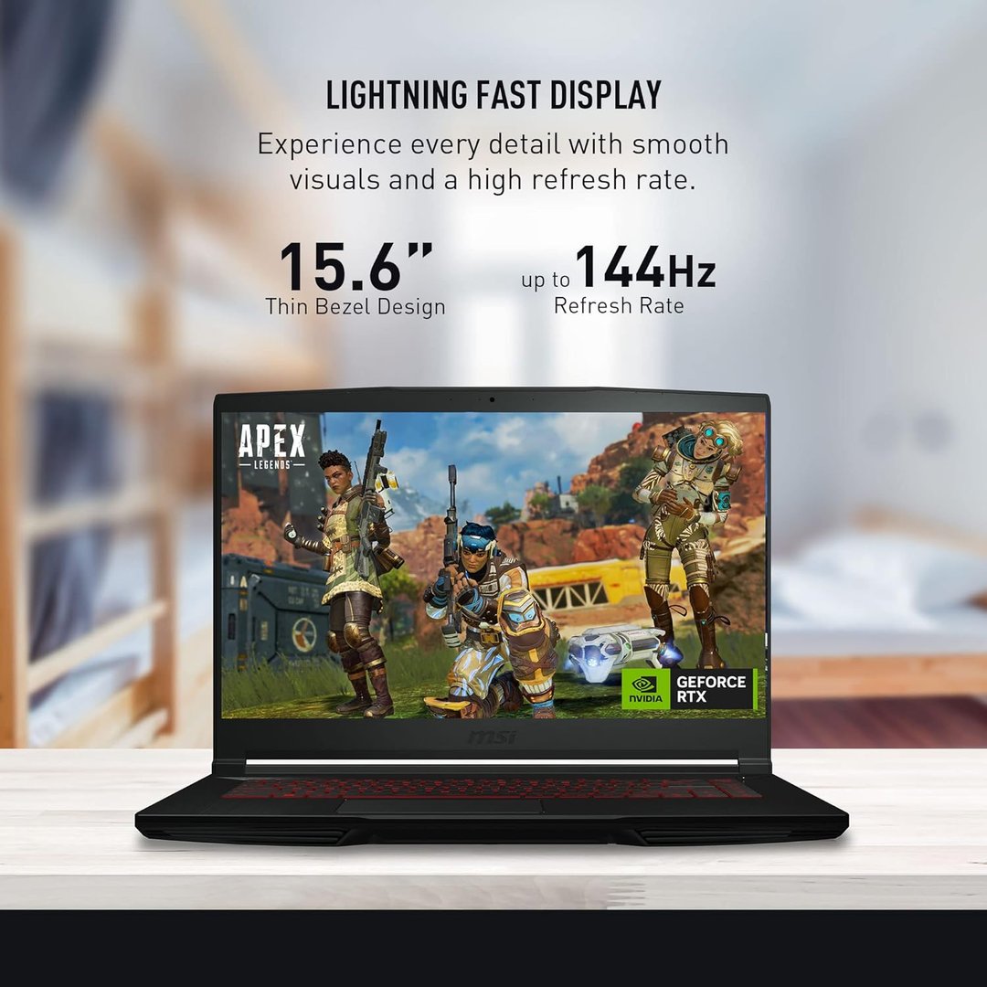 MSI GF63 THIN12VF – 290 Laptop, 15.6 inch, 32GB RAM, 512GB Storage - Image 1