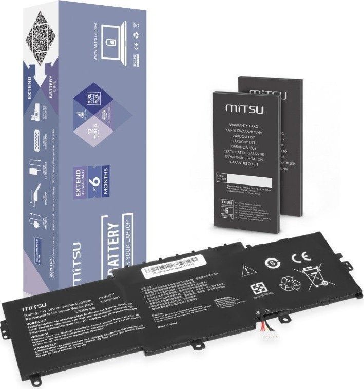 Mitsu C31N1811 Battery, 3400 mAh - Image 1