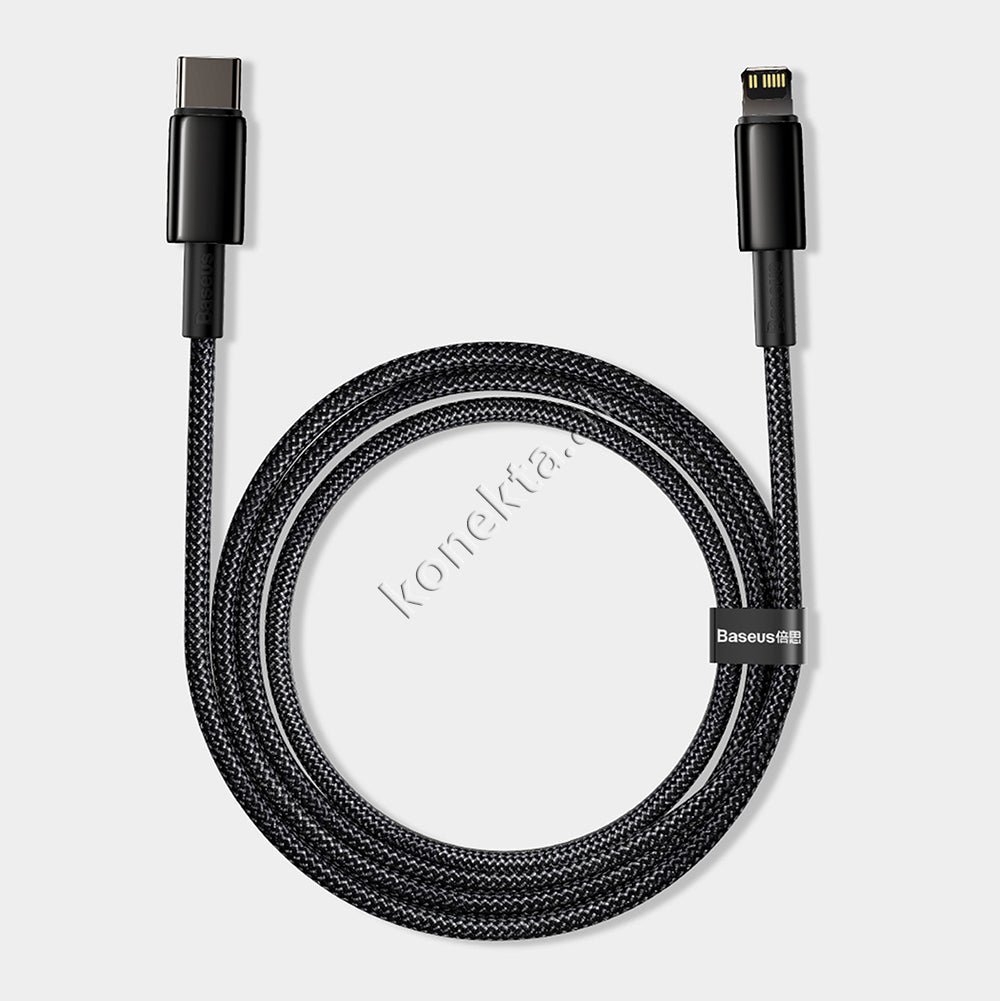 Baseus Type-C to Lightning Cable, 20W Fast Charge, 1m, Black - Thumbnail 5