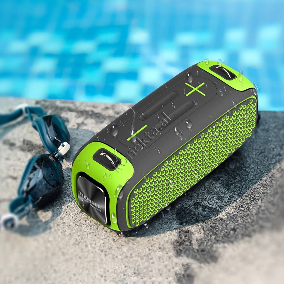 WiWU Thunder Bluetooth Speaker with Wireless Microphone, Black - Thumbnail 4