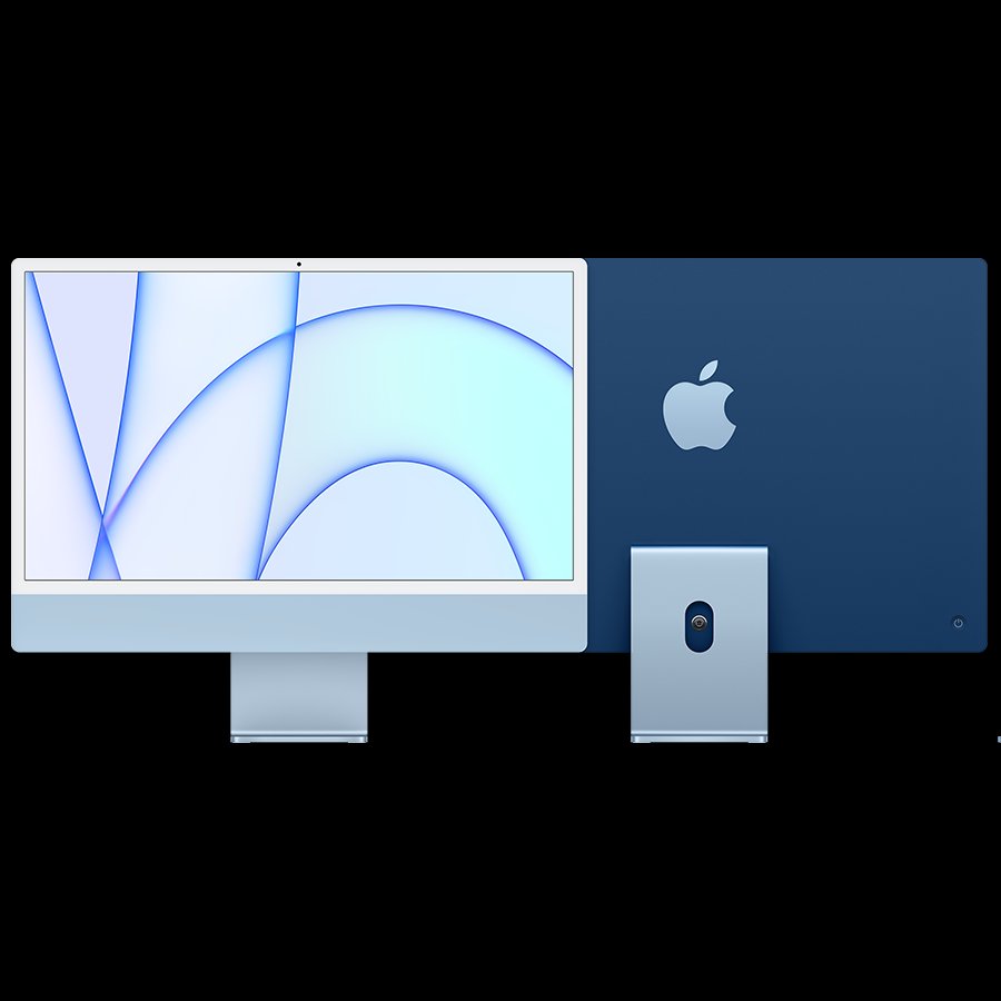 Apple iMac 24 Laptop, Blue, 256GB - Image 1