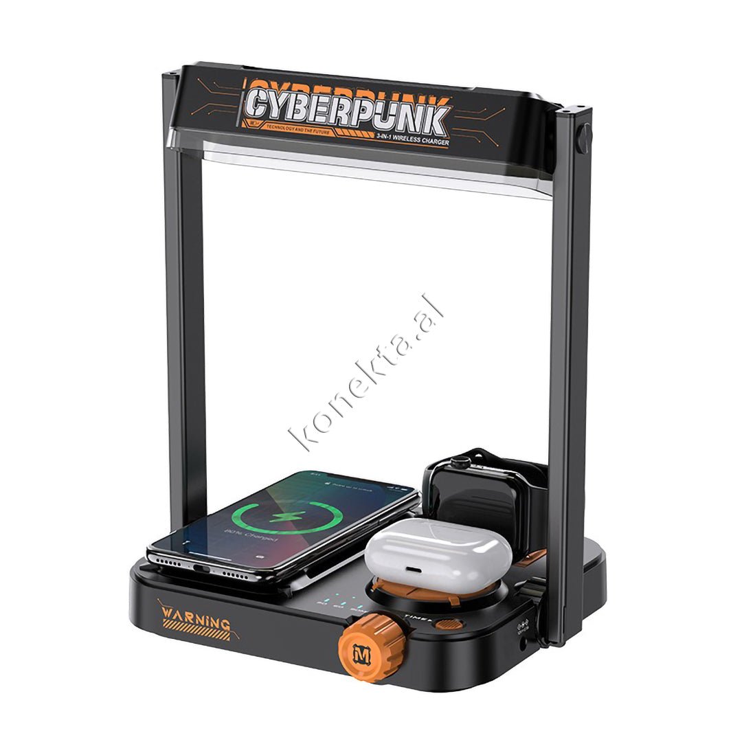 Cyberpunk Wireless Charger, Black - Image 1