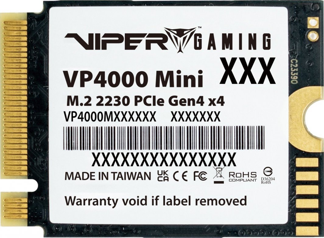 Patriot VP4000 Mini SSD, 2TB, M.2 2230 PCI-E x4 Gen4 NVMe - Thumbnail 2