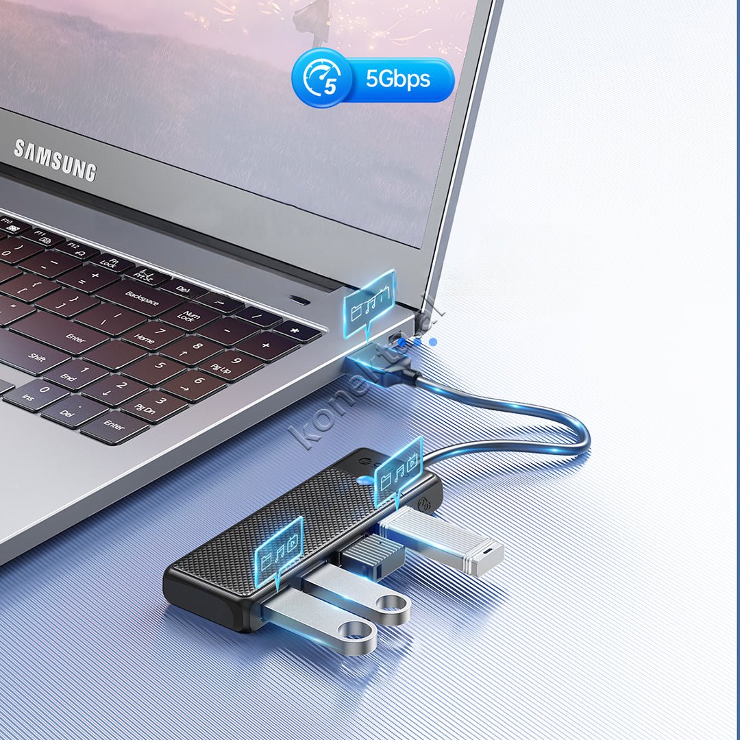 Orico USB Hub, 4 Porta USB 3.0, E zezë - Thumbnail 2