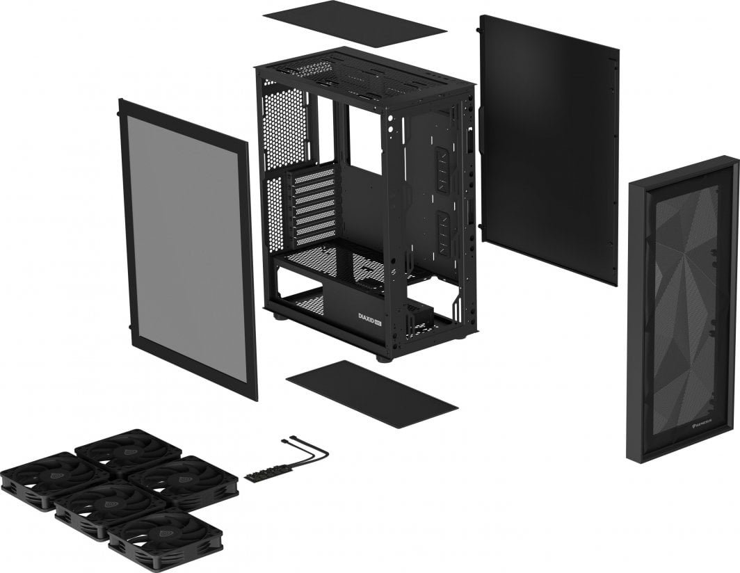 Genesis Diaxid 605F Case, Black, Midi Tower - Thumbnail 23