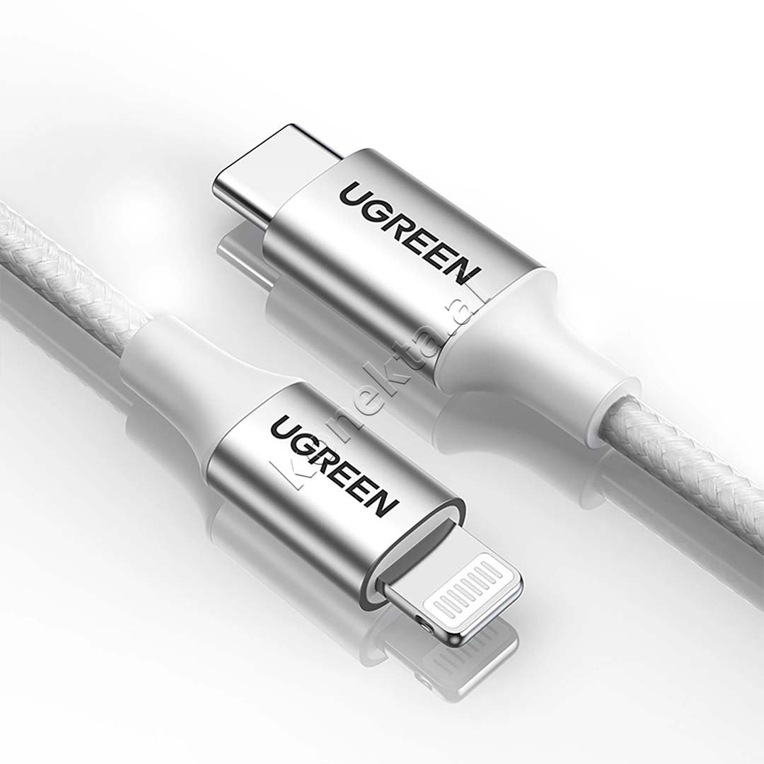 UGreen USB-C to Lightning Cable, 1m, Black / Silver - Thumbnail 11