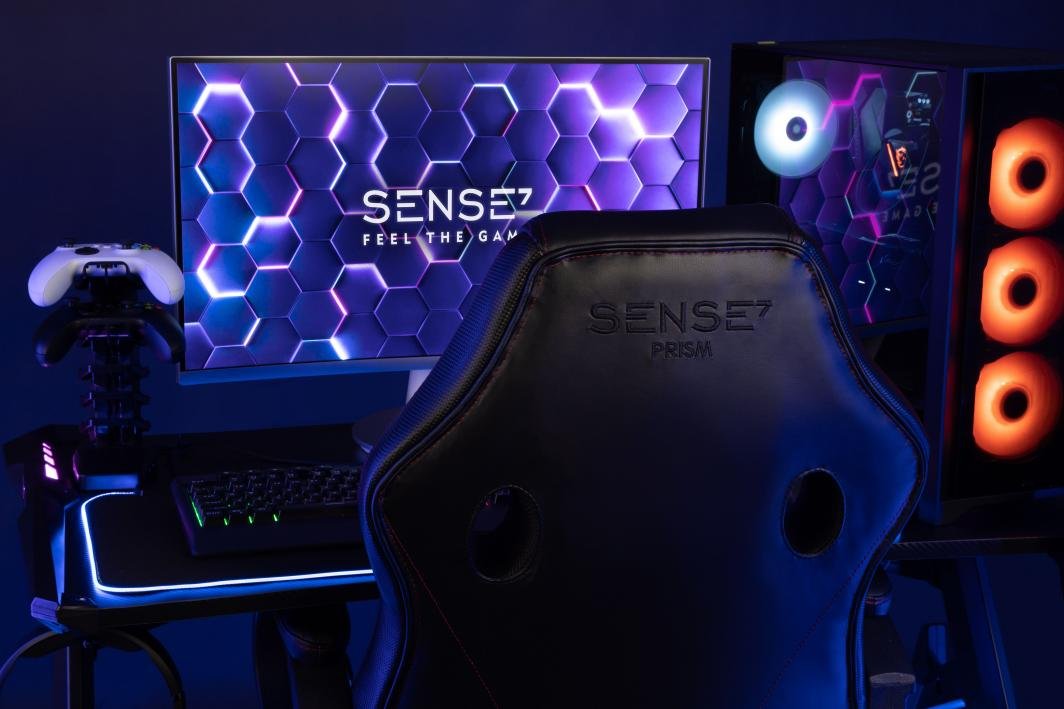 SENSE7 Prism Gaming Chair, Black / Blue - Thumbnail 14
